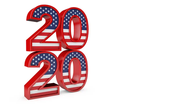 2020 Ηνωμένες Πολιτείες της Αμερικής πινακίδα προεδρικών εκλογών. Απόδοση 3D — Φωτογραφία Αρχείου