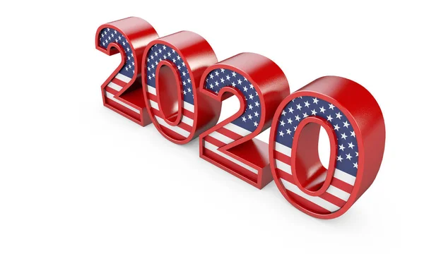 2020 Amerikai Egyesült Államok elnökválasztási jele. 3D renderelés — Stock Fotó
