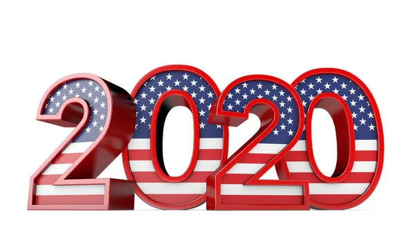 2020 Assinatura das eleições presidenciais dos Estados Unidos da América. Renderização 3D — Fotografia de Stock