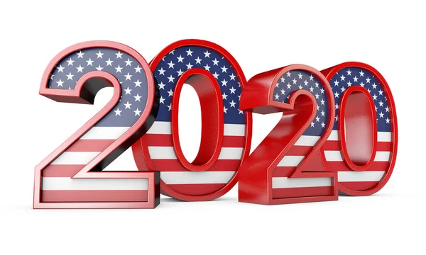 Zeichen der Präsidentschaftswahlen in den Vereinigten Staaten von Amerika 2020. 3D-Darstellung — Stockfoto