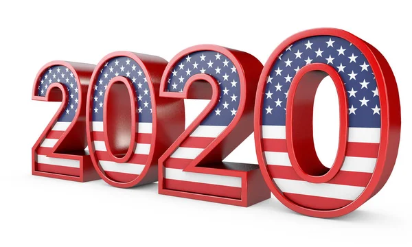 2020 Amerikas förenta staters Presidentvals tecken. 3D-rendering — Stockfoto