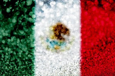 Meksika bayrağı glitter parti kutlama arka plan