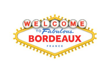 Hoşgeldiniz Bordeaux, Fransa klasik las vegas tarzı desi işareti