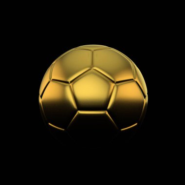 Altın futbol futbolu. 3d Rendering