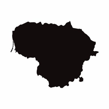 Litvanya illüstrasyon ülke haritası