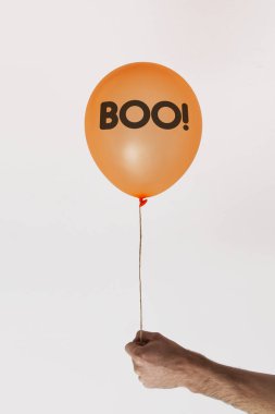 Kelime boo ile Halloween turuncu balon