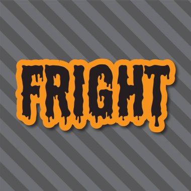 Cadılar Bayramı tatil arka plan. Çizgili bir backgr üzerinde Korku mesajı