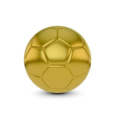 Altın futbol futbolu. 3d Rendering
