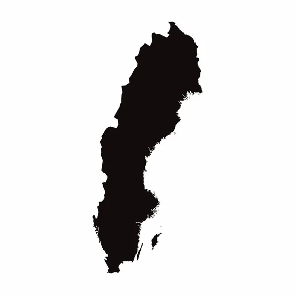Švédsko – ilustrace mapy země — Stock fotografie