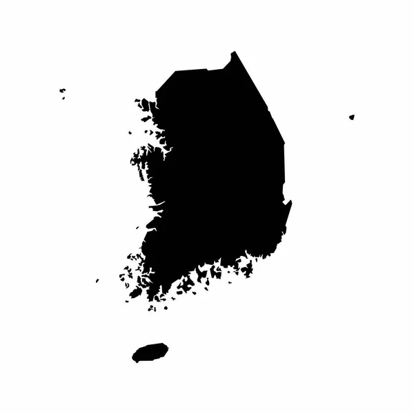 韩国插图国家地图 — 图库照片