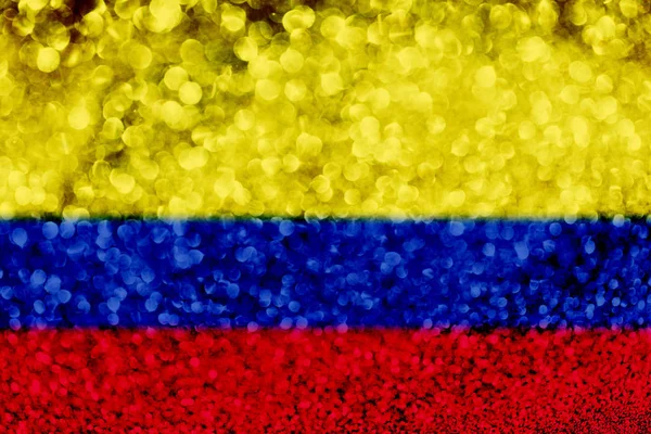 Bandera de Colombia glitter fiesta celebración fondo — Foto de Stock