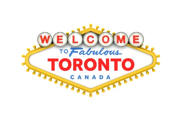 Bienvenido a Toronto, Canadá sign in classic las vegas style desig —  Fotos de Stock
