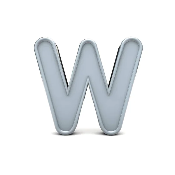 W betű Fazettás nagybetű. 3D renderelés — Stock Fotó