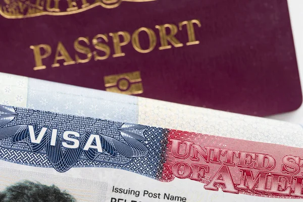 Vize belgesi ve pasaport kapatın. Göçmenlik ve emigra