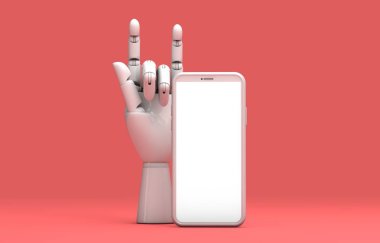 Modern akıllı telefon boş ekran şablonu. soyut moda moda