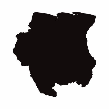 Surinam vektör ülke haritası