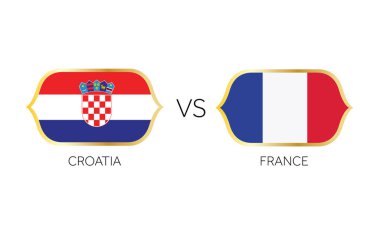 İngiltere - Fransa futbol maçı vektörü.