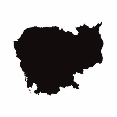 Kamboçya vektör ülke haritası