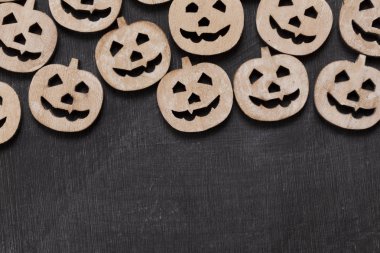 Ahşap kabak halloween arka plan