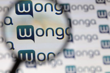 Londra, İngiltere - 28 Ağustos 2018: Com'da Wonga payday borç veren logosu