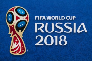 Londra, İngiltere - Circa Mayıs 2018: Dünya Kupası 201 resmi logosu