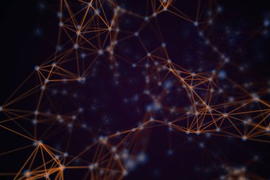 Soyut teknoloji iletişim kavramı. Bağlantı hatları ve 