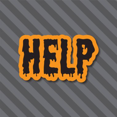 Cadılar Bayramı tatil arka plan. Çizgili bir backgrou yardım mesajı