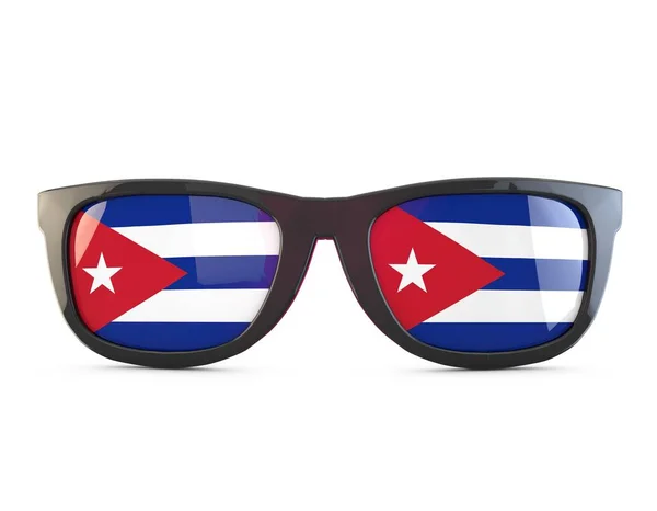 Gafas de sol bandera de Cuba. Renderizado 3D — Foto de Stock