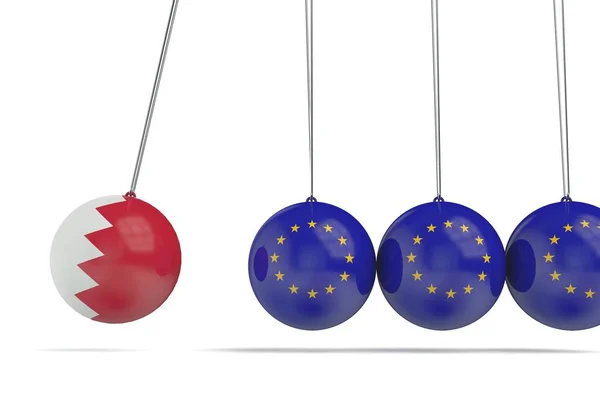 "Bahrav" a "Evropské" pojetí politického vztahu. 3D re — Stock fotografie