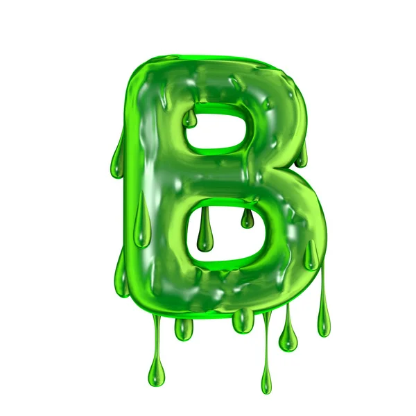 Velké písmeno B na zelené Halloween — Stock fotografie