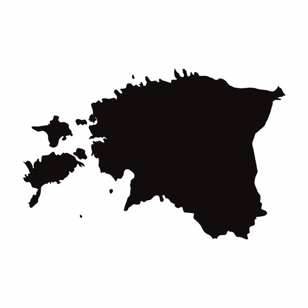 Estonya vektör ülke haritası — Stok fotoğraf