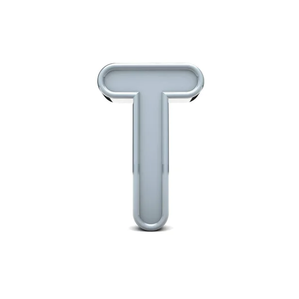 Letra T mayúscula biselada. Renderizado 3D — Foto de Stock