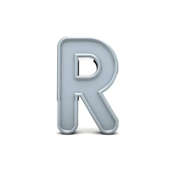 Letter R beveled capital letter. 3D Rendering — Stock Photo, Image