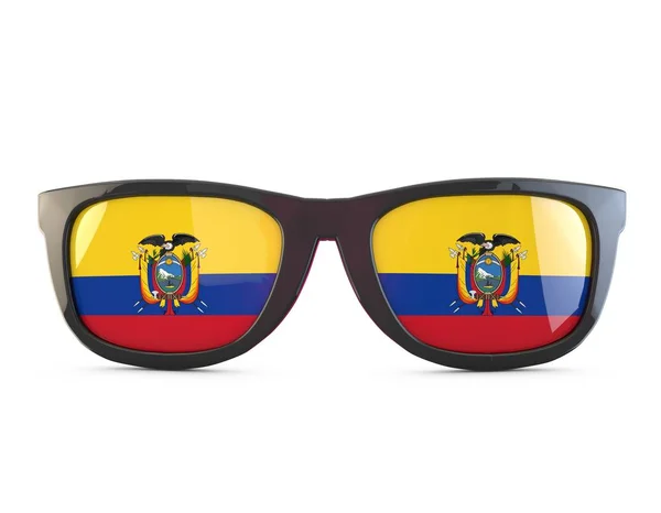 Ecuador flag sunglasses. 3D Rendering — Stock Photo, Image