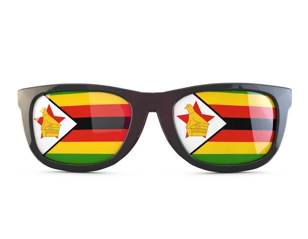 Occhiali da sole bandiera Zimbabwe. Rendering 3D — Foto Stock