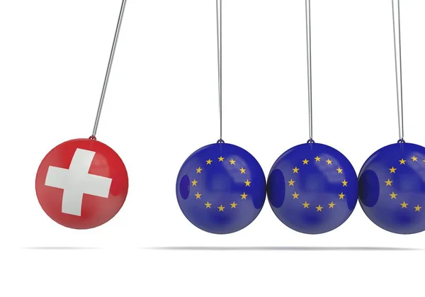 Švýcarsko a Evropský koncept politického vztahu. 3 — Stock fotografie