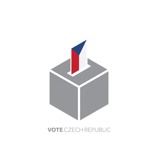 Ψηφίστε Επιστολόχαρτα Σημαία Της Χώρας Και Κουτί Εικονογράφηση — Διανυσματικό Αρχείο