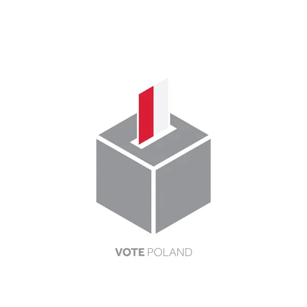 Voto Lettering Com Bandeira País Ilustração Caixa — Vetor de Stock