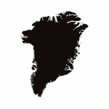 Grönland vektör ülke haritası