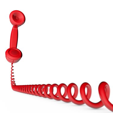 Retro telefon ahize alıcısı 3d render