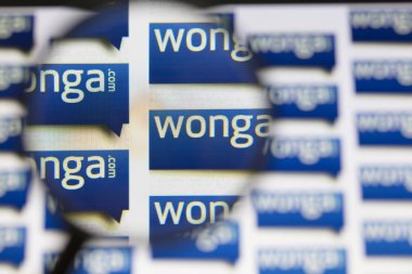 Londra, İngiltere - 28 Ağustos 2018: Com'da Wonga payday borç veren logosu