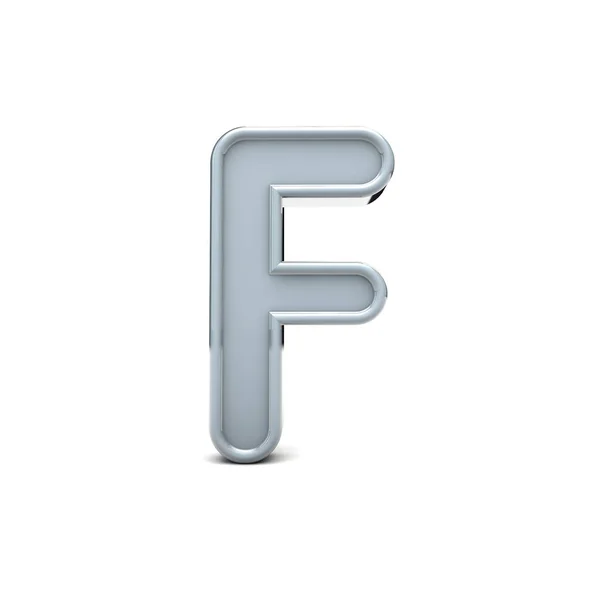 Letter F beveled capital letter. 3D Rendering — Stock Photo, Image