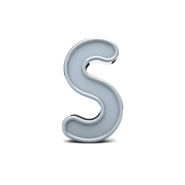 Buchstabe s abgeschrägte Großbuchstaben. 3D-Darstellung — Stockfoto