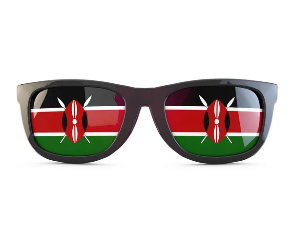 Gafas de sol bandera de Kenia. Renderizado 3D —  Fotos de Stock