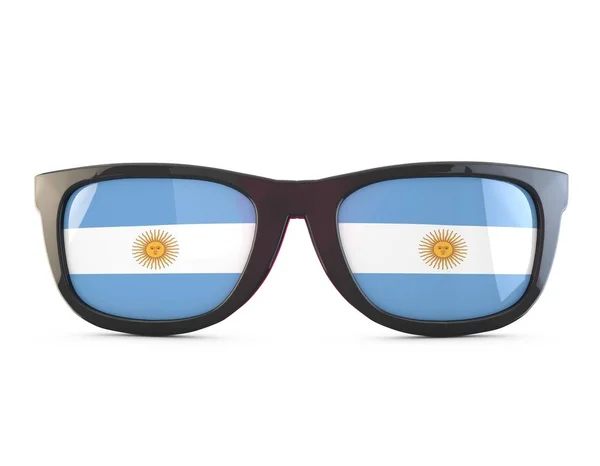 Gafas de sol bandera argentina. Renderizado 3D — Foto de Stock