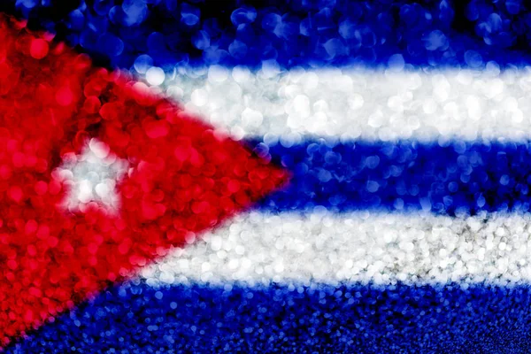쿠바 국기 반짝이 파티 축 하 배경 — 스톡 사진