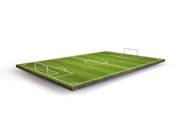 Fútbol, campo de fútbol. Renderizado 3D —  Fotos de Stock