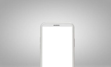 Modern akıllı telefon boş ekran şablonu. soyut beyaz trend f