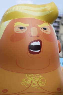 Londra, Uk - 14 Temmuz 2018: Donald şeklinde büyük bir balon 