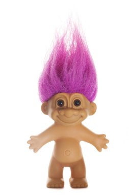 Londra, Uk - 4 Aralık 2017: Orijinal bir troll plastik oyuncak kurgu